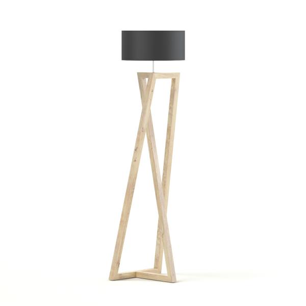 Wooden floor lamp - دانلود مدل سه بعدی آباژور - آبجکت سه بعدی آباژور - نورپردازی - روشنایی -Wooden floor lamp 3d model - Wooden floor lamp 3d Object  - 